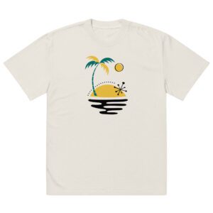 Tiny Tropic Island - Oversized faded t-shirt