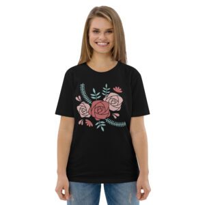 Minimalist flower bouquet 27 – Unisex organic cotton t-shirt