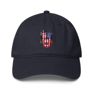 Pitbull face with usa flag - Low-profile baseball cap
