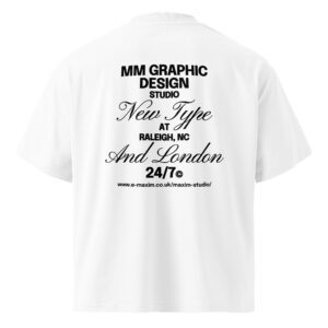 MM Graphic Design – Unisex organic oversized high neck t-shirt