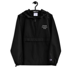 Choose Freedom First – Embroidered Champion Packable Jacket