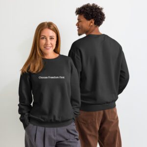Choose Freedom First – Garment-dyed fleece crewneck sweatshirt 2