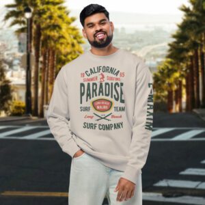 California Summer Surf Organic Unisex Sweatshirt cover