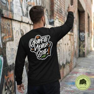 Graffiti Style Mens Long Sleeve Shirt cover