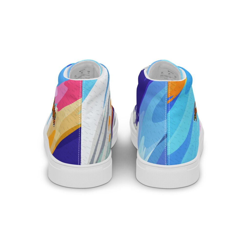Graffiti Bombing Men’s high top canvas shoes 8