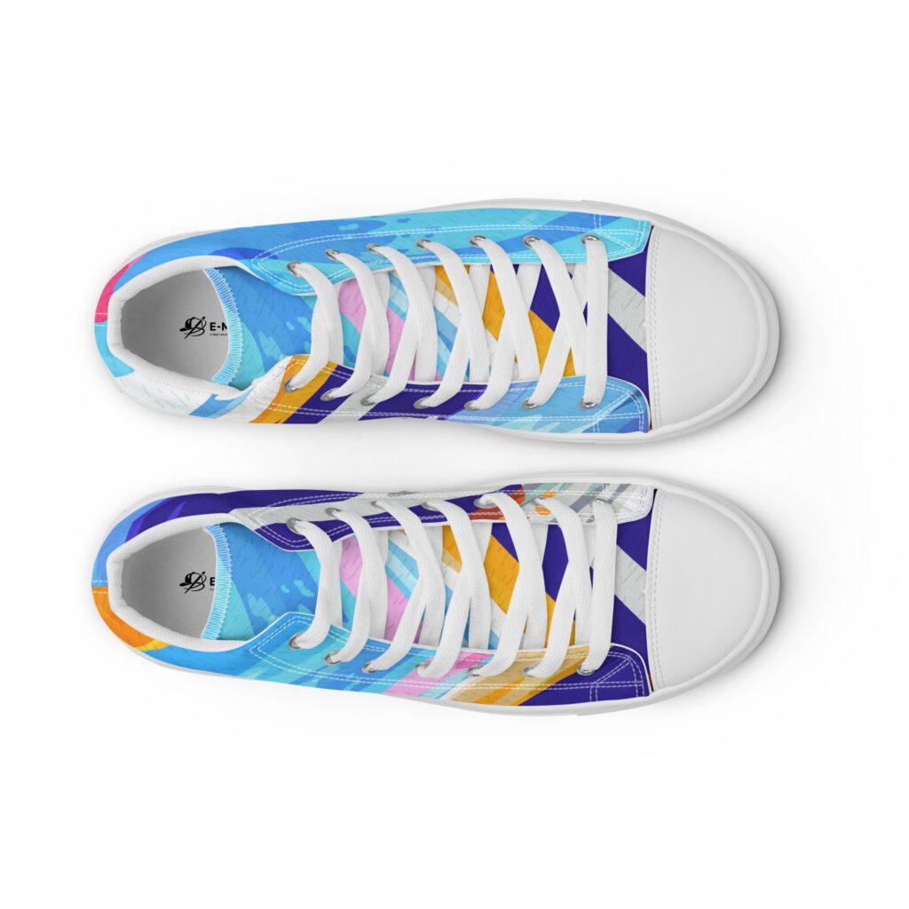 Graffiti Bombing Men’s high top canvas shoes 10