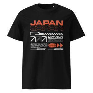 Japan Moving Forward Graphic Tee – Organic Unisex Ribbed Neck T-Shirt
