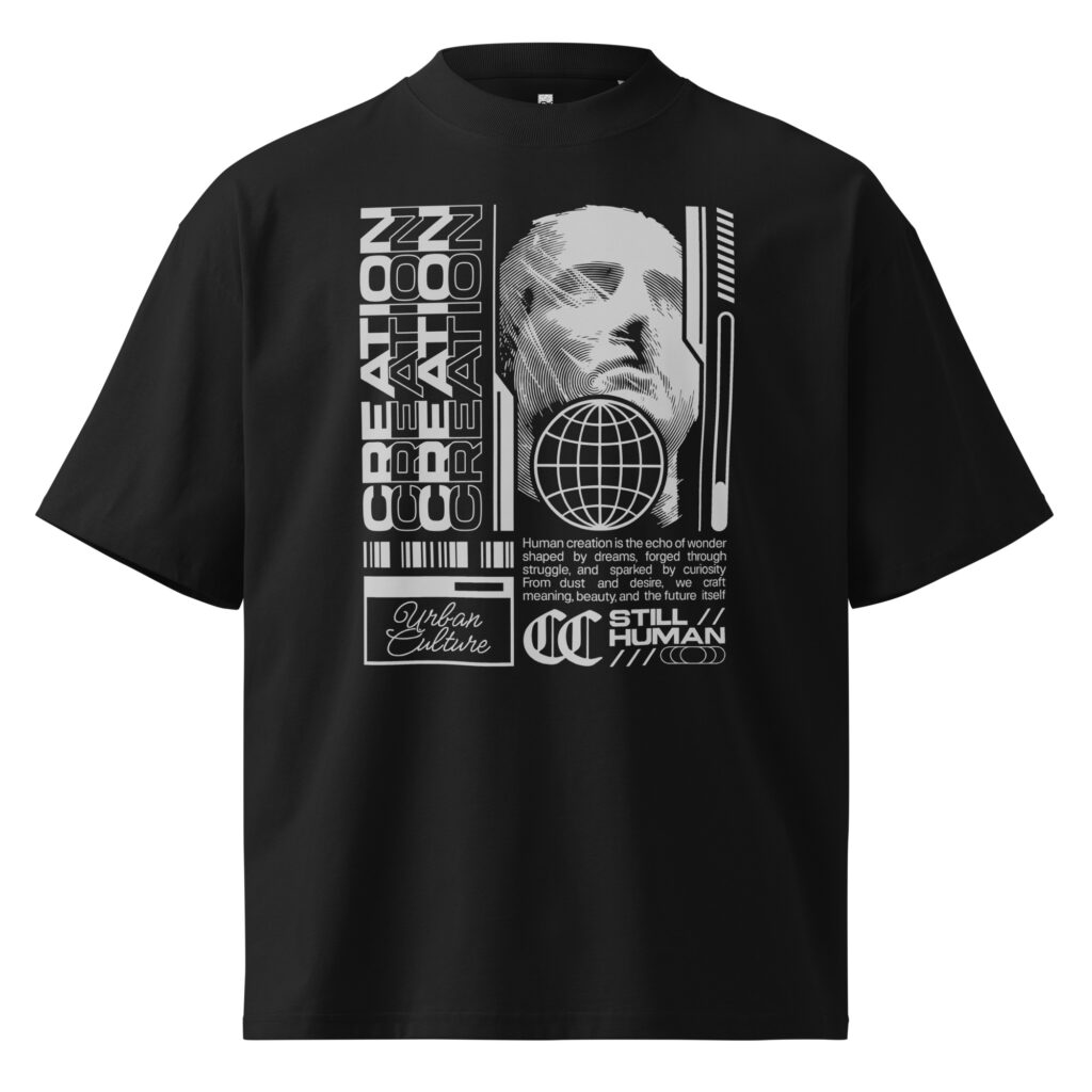 Creation Unisex Organic Oversized High Neck T-shirt
