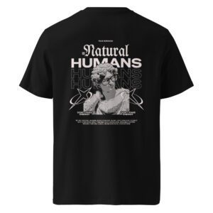 Natural Humans Unisex organic ribbed neck tee