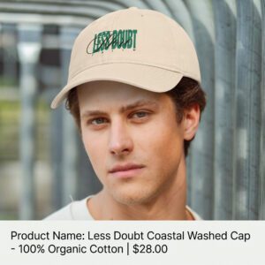 Less Doubt Coastal Washed Cap cover