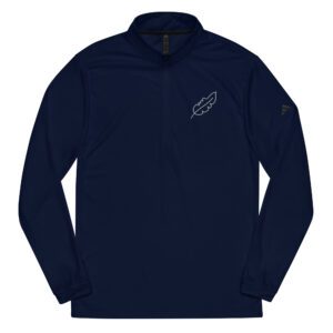 Feather with embroidery – Quarter zip pullover