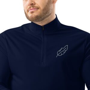 Feather with embroidery – Quarter zip pullover 2