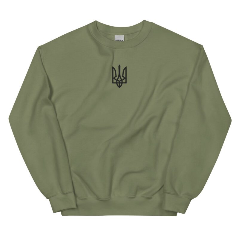Trident in black with embroidery – Unisex Sweatshirt