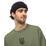 Trident in black with embroidery – Unisex Sweatshirt 2