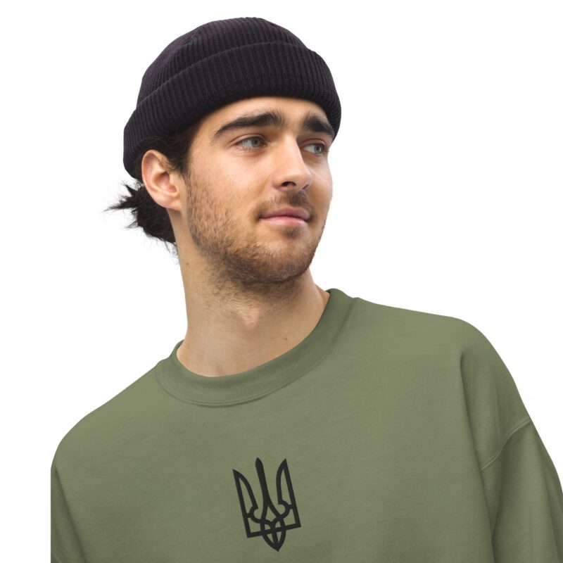Trident in black with embroidery – Unisex Sweatshirt 2