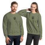 Trident in black with embroidery – Unisex Sweatshirt 7