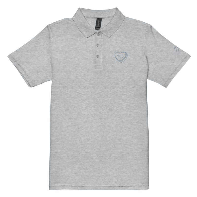Eva heart with embroidery - Women’s pique polo shirt 8