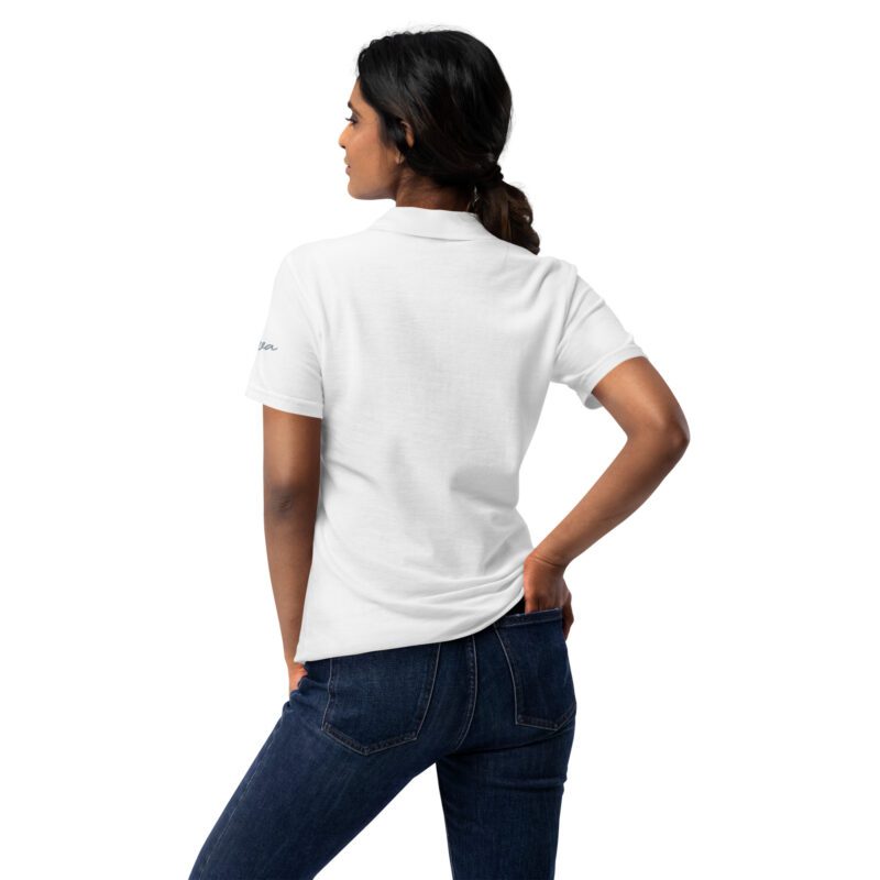 Eva heart with embroidery - Women’s pique polo shirt 5