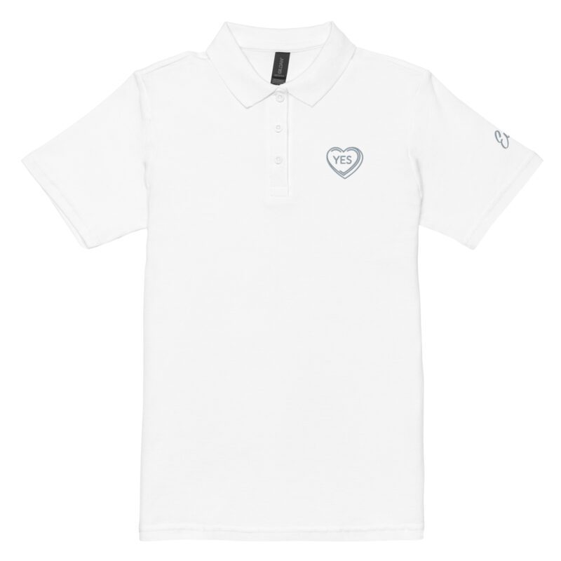 Eva heart with embroidery - Women’s pique polo shirt 9