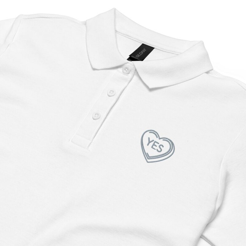 Eva heart with embroidery - Women’s pique polo shirt 4