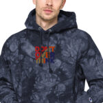 Don't overthink - Unisex Champion tie-dye hoodie