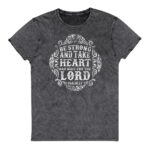 Be Strong and Waite The Lord, white – Denim T-Shirt 4