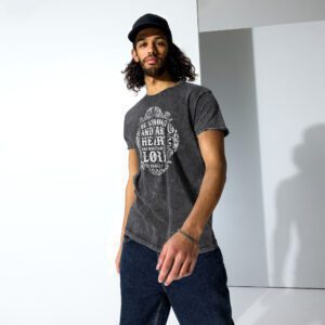 Be Strong and Waite The Lord, white – Denim T-Shirt