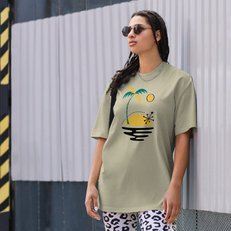 Tiny Tropic Island - Oversized faded t-shirt 4