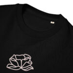 Flower in Misty Rose color with embroidery – Unisex eco sweatshirt 8