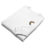 Multicolored feather with embroidery - Unisex eco sweatshirt 4