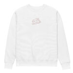 Flower in Misty Rose color with embroidery – Unisex eco sweatshirt 16