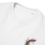 Multicolored feather with embroidery - Unisex eco sweatshirt 5