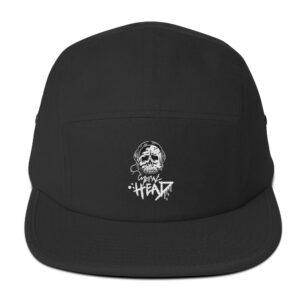 Skull using headphone – Five Panel Cap with embroidery