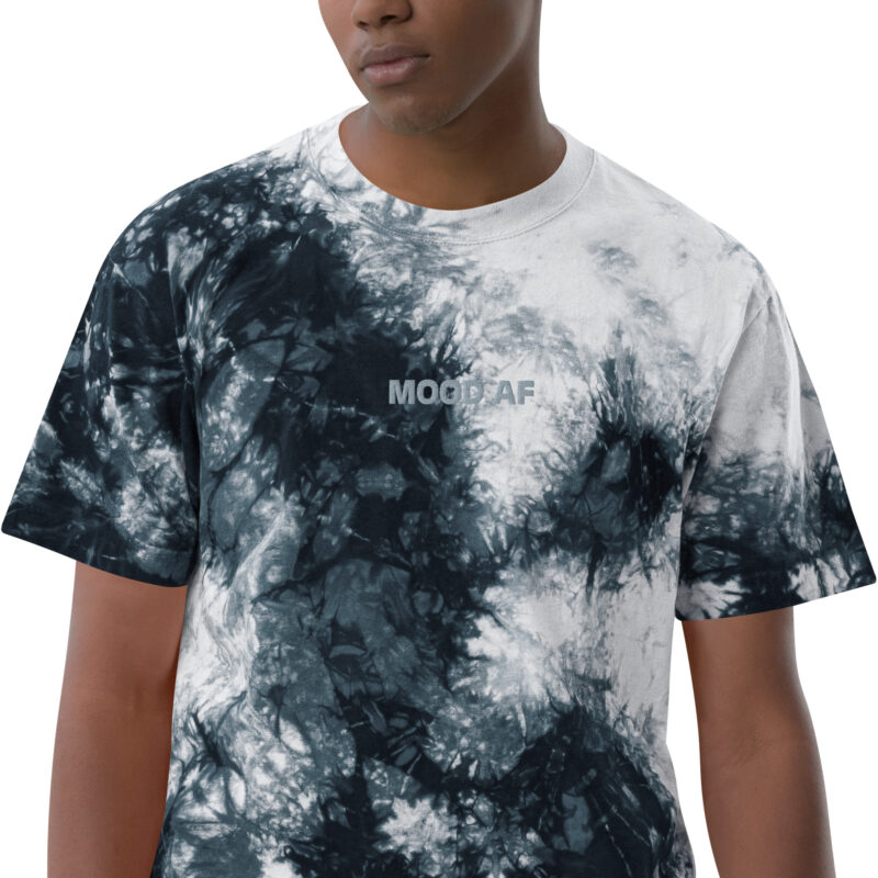 Mood AF – Oversized tie-dye t-shirt with embroidery 5