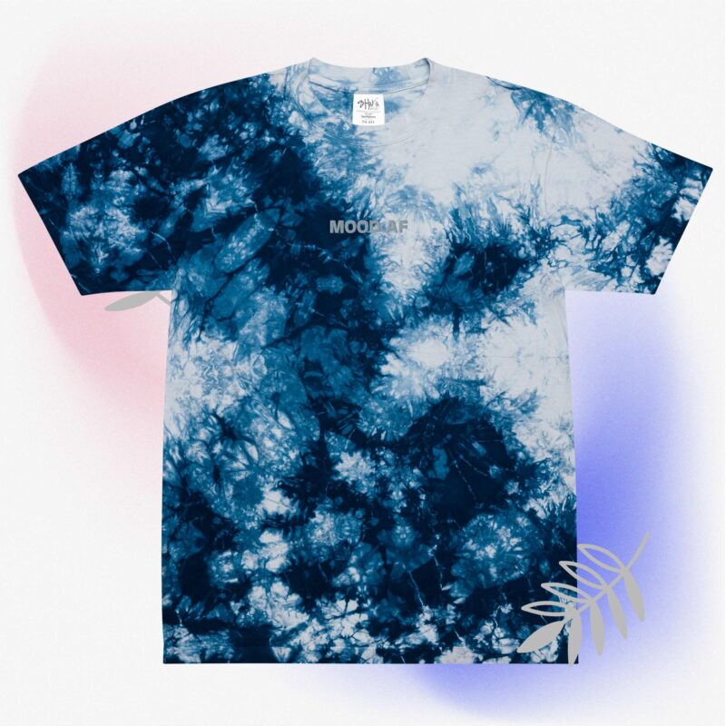 Mood AF – Oversized tie-dye t-shirt with embroidery
