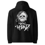 Skull using headphone – Unisex essential eco hoodie