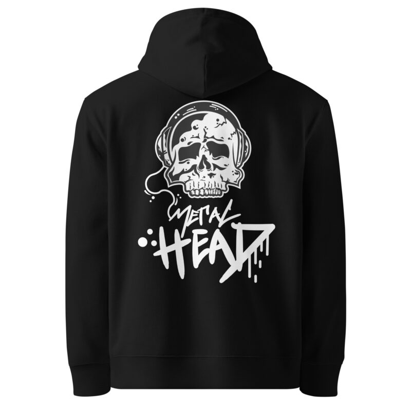 Skull using headphone – Unisex essential eco hoodie Skull using headphone – Unisex essential eco hoodie