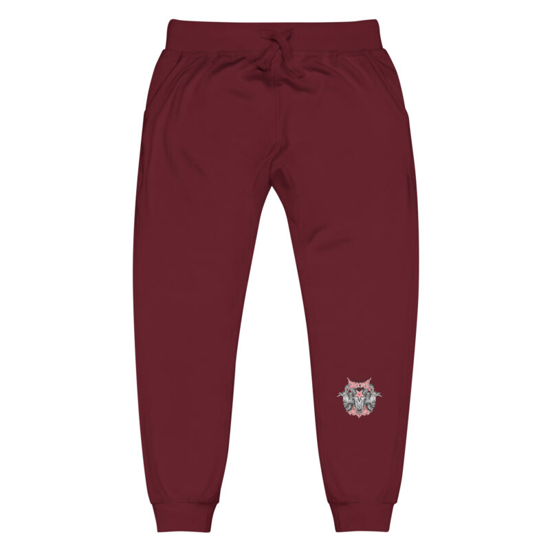 Evil skull with cross – Unisex fleece sweatpants 9