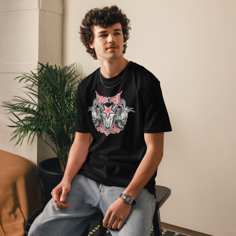 Evil skull with cross – Unisex organic cotton t-shirt 3