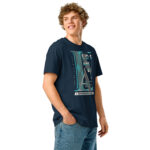 California tropical sunset – Unisex organic ribbed neck t-shirt 9