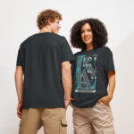California tropical sunset – Unisex organic ribbed neck t-shirt 10