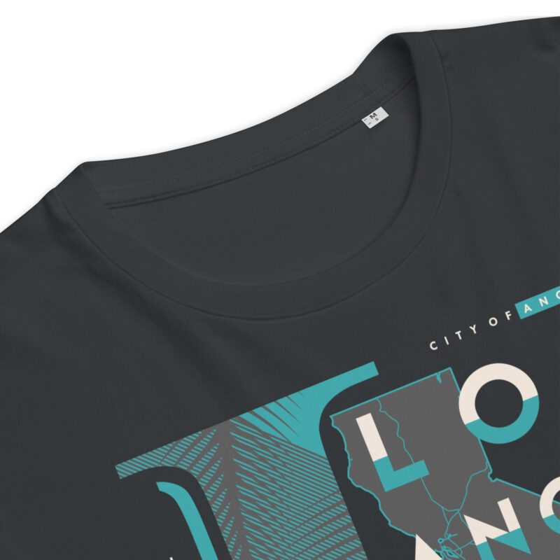 California tropical sunset – Unisex organic ribbed neck t-shirt 11