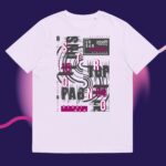Unstoppable slogan lettering – Unisex organic ribbed neck t-shirt lavender