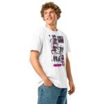 Unstoppable slogan lettering – Unisex organic ribbed neck t-shirt 8