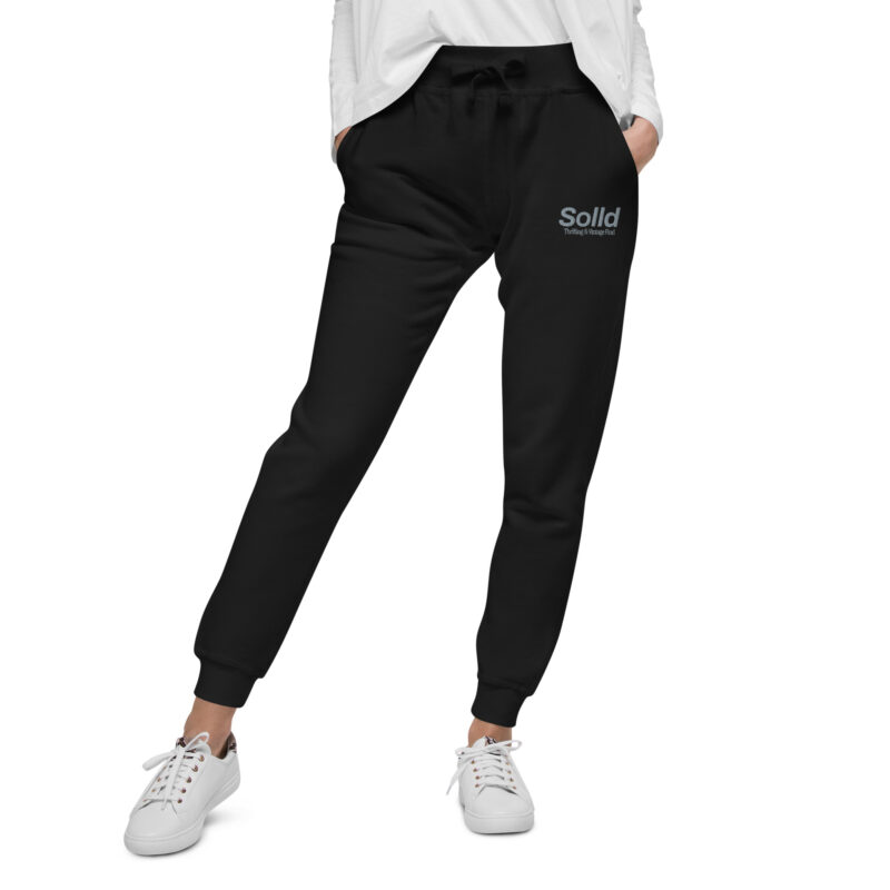 Solld – Unisex fleece sweatpants with embroidery 2