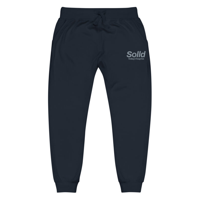 Solld – Unisex fleece sweatpants with embroidery 8