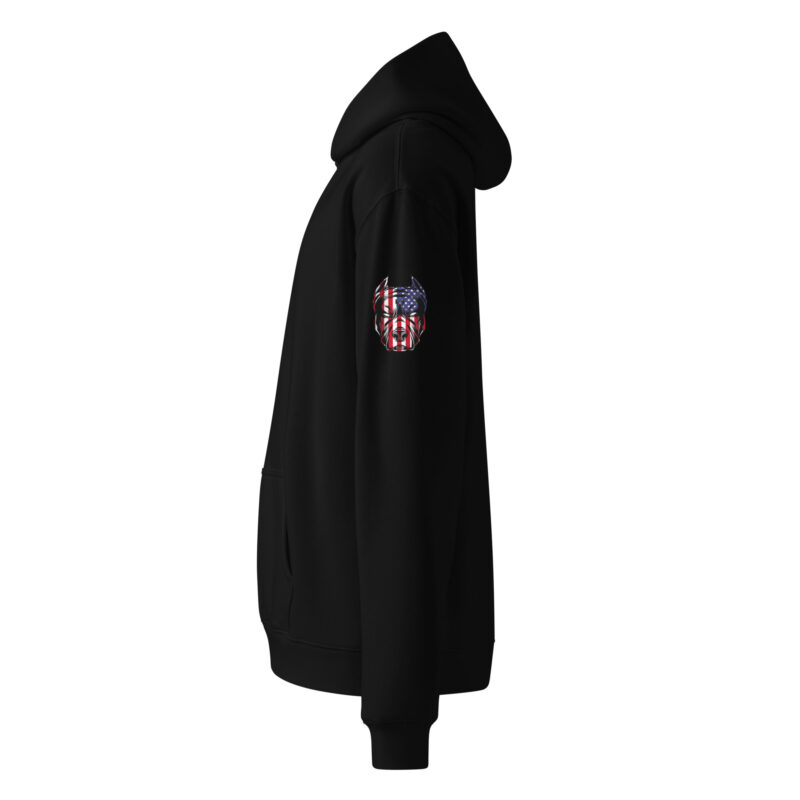 Pitbull face with usa flag – Unisex oversized hoodie 6