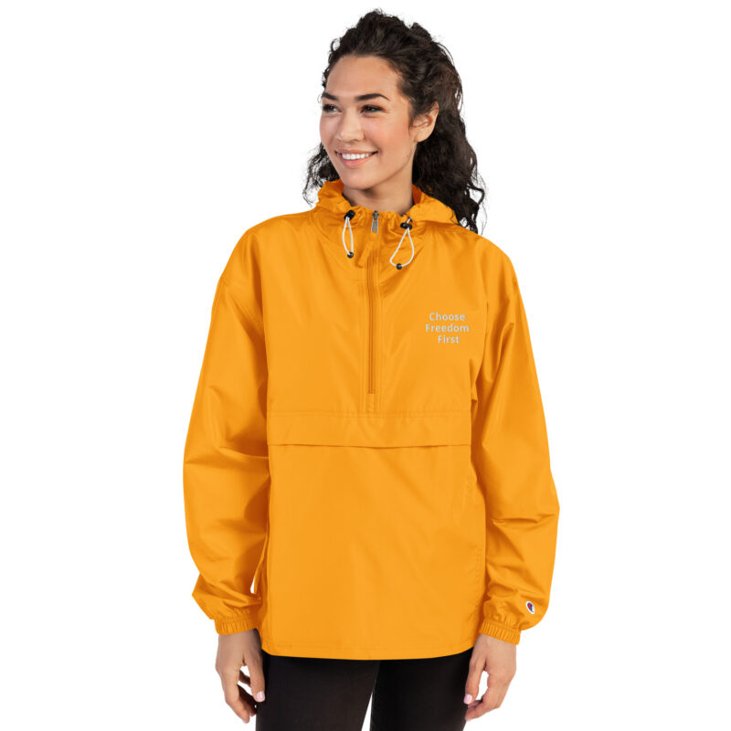 Choose Freedom First – Embroidered Champion Packable Jacket 5