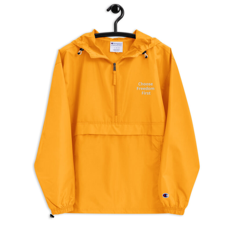 Choose Freedom First – Embroidered Champion Packable Jacket 11