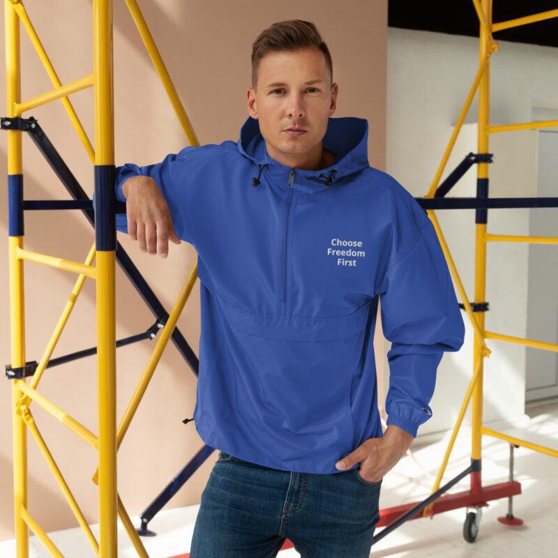 Choose Freedom First – Embroidered Champion Packable Jacket 6